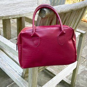 🆕Faux Leather Handbag Purse Bag - Burgundy